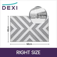 DEXI sötétszürke csúszásmentes fürdőszobaszőnyeg 50x80 cm, extra puha 2