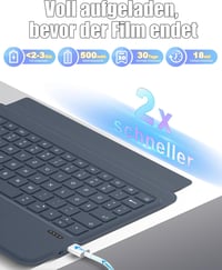 Nuflaz Mágneses Billentyűzet Tok iPad 10. Generációhoz (10.9") és iPad 11" - RGB Háttérvilágítás, Érintőpad, Toll Tartó, Szürke 7