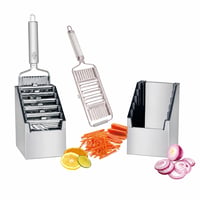 Gigant Professional Multi Slicer 4 v 1 mandolína s úložným boxom Multi-Box, 5 nadstavcov — Nové, bez chrániča (stav: pozri 2. obrázok) 1