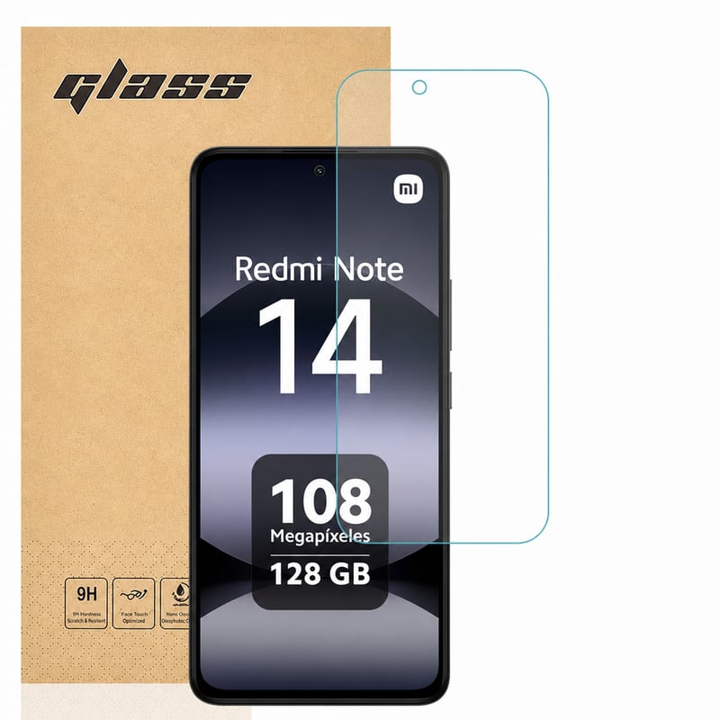 Folie de protecție din sticlă securizată Totill pentru Xiaomi Redmi Note 14, 1 buc. - Duritate 9H, transparență HD, folie din sticlă rezistentă la zgârieturi