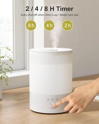 Maxcio 2,5L-es ultrahangos párásító, 3 ködmóddal, időzítővel és LED éjjeli fénnyel 4