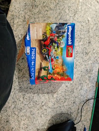 Playmobil 71825 City Action tűzoltó quad sövénytűz oltásához, 47 db-os készlet, 4 éves kortól, bontott outlet darab 3