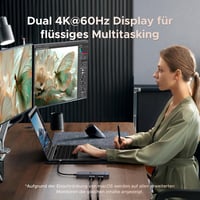 UGREEN Revodok Pro USB C Hub 10Gbps Dokkoló - 2 HDMI 4K@60Hz Kettős Kijelző, 100W PD Töltés, USB 3.2 Portok, XPS, Chromebook, Surface Pro Ko 3