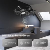 DEERC D20 Összecsukható Drón HD Kamerával, FPV Élő Közvetítéssel, Gesztus Vezérléssel, Hosszú Repülési Idővel, Gyerekeknek 5