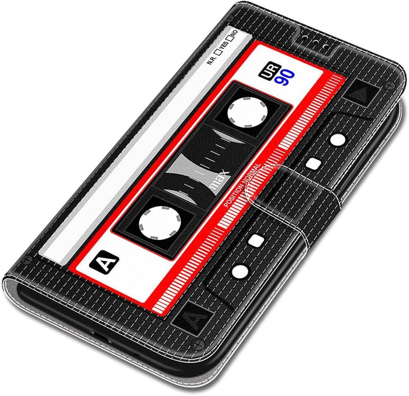 Samsung Galaxy A54 5G Retro Kazettás Mágneses Bőr Flip Tok