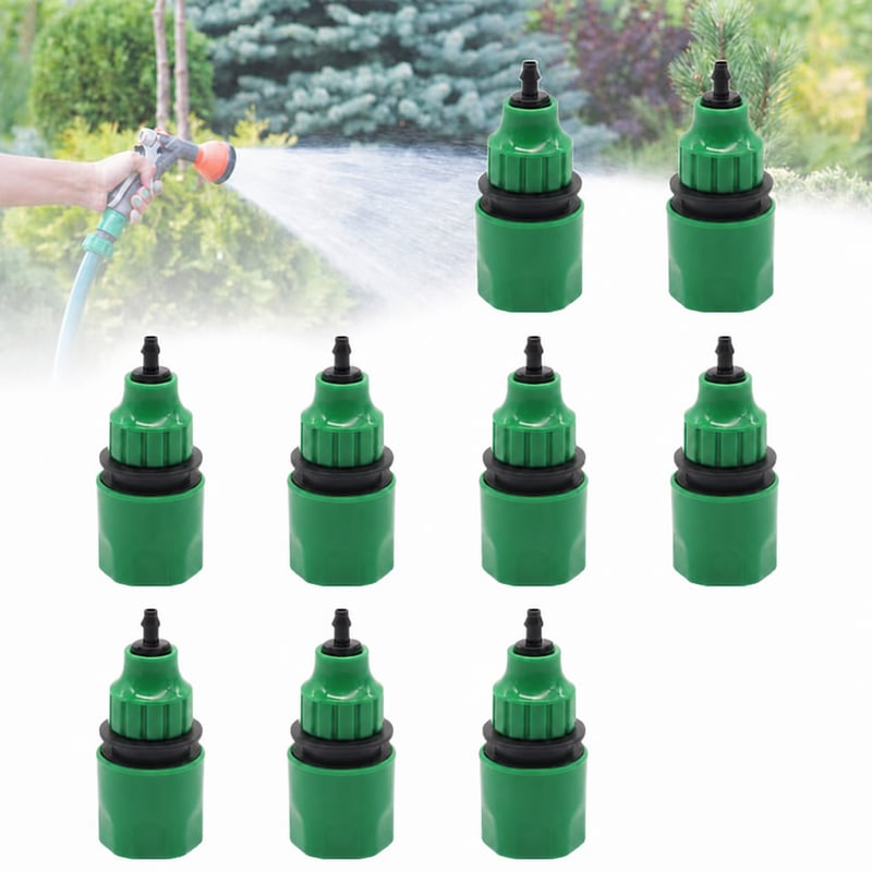 Conector furtun din plastic pentru sistem de irigații 4/7 și 8/11 mm, pachet de 9 bucăți, conector pentru sistem de udare grădină