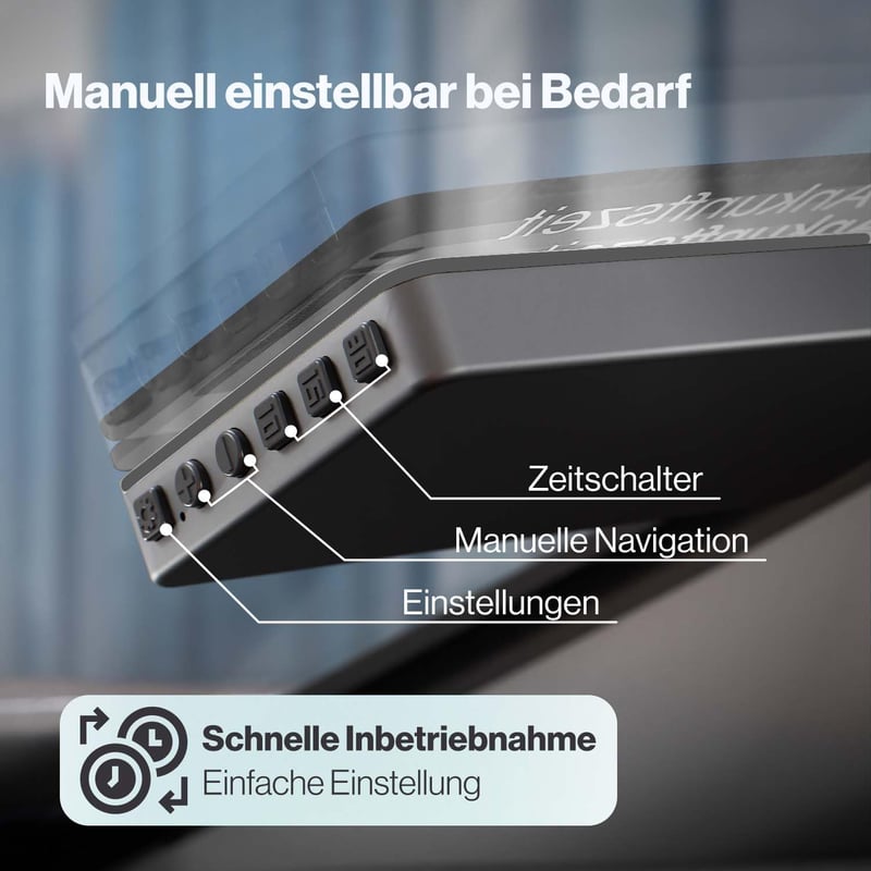 Parkwächter V2 Elektronikus Parkolótárcsa Autóhoz - Automatikus Digitális Parkolóóra Jóváhagyással - Elemmel Működő Fekete Parkolási Asszisz