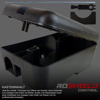 Roshield Pro Box 4 Egér- és Patkánycsapda Szett - Kültéri és Beltéri Rágcsálóirtó Dobozok, Fekete, 4 db 2