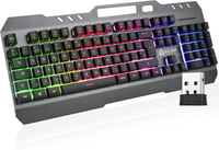 KLIM Lightning Vezeték Nélküli Spanyol Gamer Billentyűzet - Fém Váz, Mechanikus Érzés, RGB 1