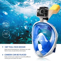 HINATAA 180°-os Panoráma Búvármaszk GoPro Rögzítéssel, Párásodásgátló, Fekete, S/M 3
