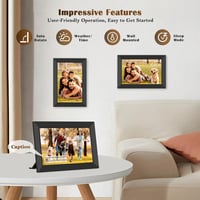 WONNIE Frameo WiFi Digitális Képkeret 10.1" HD IPS Érintőképernyővel, 32GB Memória, Fotó és Videó Megosztás Alkalmazáson Keresztül 6