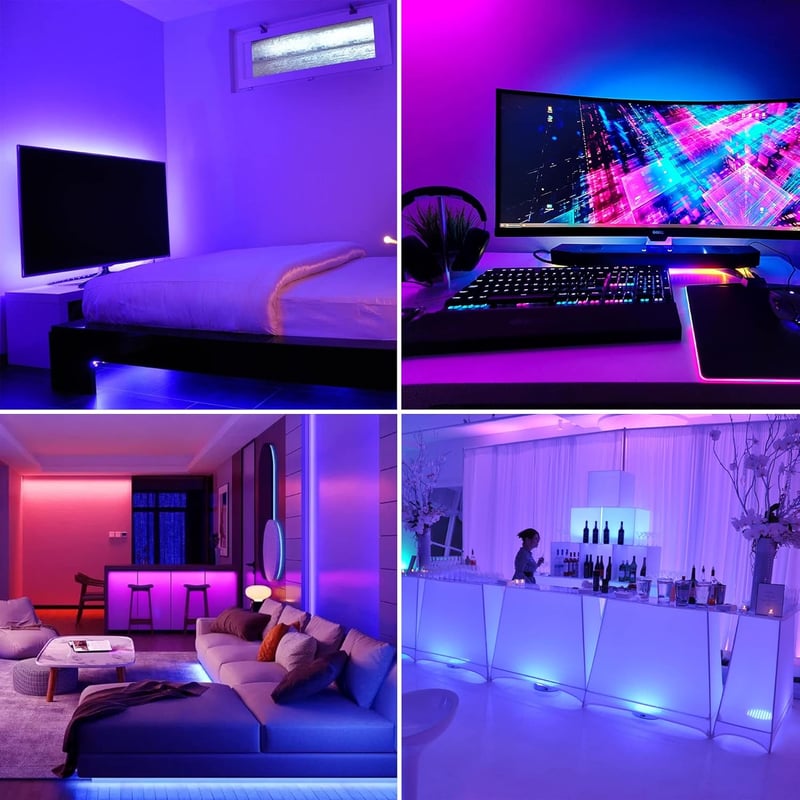 Cozylady 20m WiFi Okos LED Szalag Távirányítóval - RGB Színváltós Fényfüzér Alexa és Google Asszisztens Kompatibilitással, Zenére Szinkroniz