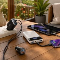 Cestovný nabíjací set: 65W adaptér + 30W nabíjačka do auta + 20000mAh powerbanka + 2x USB-C kábel 1