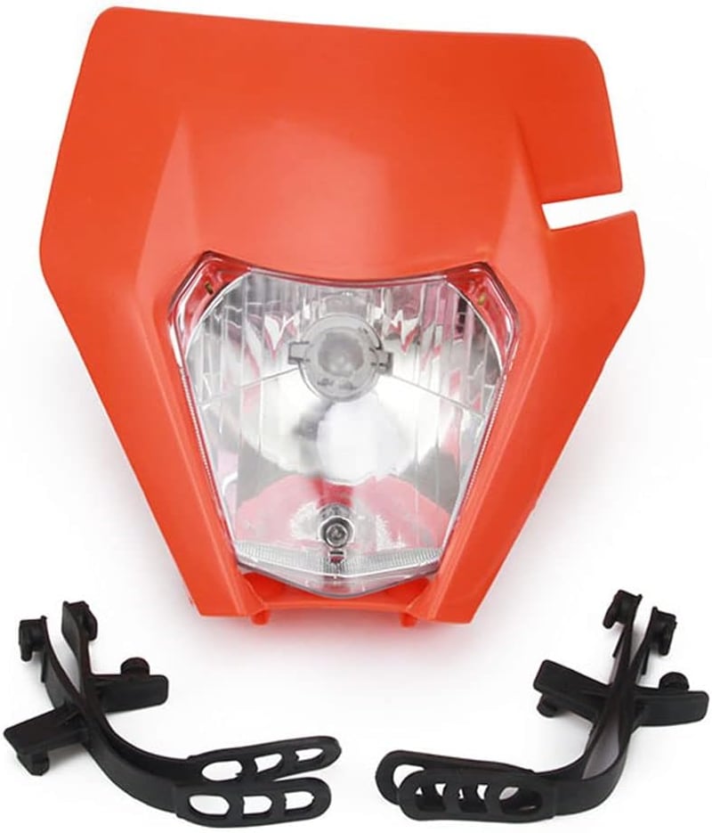 Narancssárga LED fénymaszk motocross és enduro motorokhoz, ATV-hez