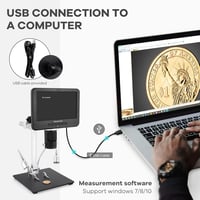 Andonstar AD246S-M HDMI Digitális Mikroszkóp 2000x Nagyítással, 3 Lencsés 2160P UHD Felvétellel, 7" LCD Kijelzővel, Forrasztáshoz, Elektroni 5