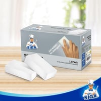 MR.SIGA Melamin Csodaszivacs Konyhai és Háztartási Tisztításhoz - 12 db-os Fehér Tisztítószivacs Készlet Makacs Szennyeződésekhez (12x6x3 cm 7