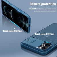 Apple iPhone 13 Pro Kék Szilikon Tok Szürke Csíkos Mintával és Kameravédővel 4