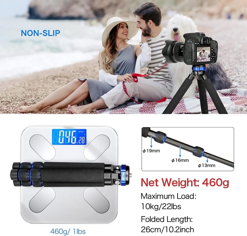 Koolehaoda MT-03 kompakt állvány DSLR-hez és telefonhoz, 10kg teherbírás