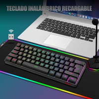RedThunder K62 Mechanikus Gamer Billentyűzet és Egér Szett, 60% Kompakt RGB Háttérvilágítás, 7200 DPI Precíziós Egér, 62 Anti-Ghosting Gomb, 9