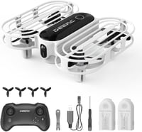 DEERC D11 Mini Drón Gyerekeknek, 2 Akkumulátorral, Dobással Indítható, Propellervédelemmel, 3D Flip, Magasságtartás, 3 Sebességfokozat, RC Q 1