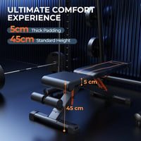 GRTLPOK 400kg Terhelhetőségű Összecsukható Súlyzópad - Állítható Edzőpad Teljes Testedzéshez, 80x40mm Acélvázzal, Fekete 4