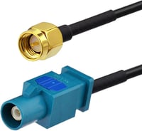 BINGFU Fakra Z - SMA Male Antenna Hosszabbító Kábel 30cm - Autós GPS, FM Rádió, Sirius XM, 4G LTE, Bluetooth Kompatibilis 3