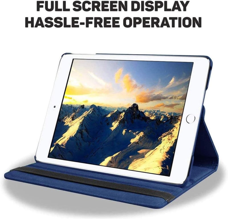 iPad Mini 4/5 Forgatható Védőtok Mélykék - Stílusszal és Képernyővédővel
