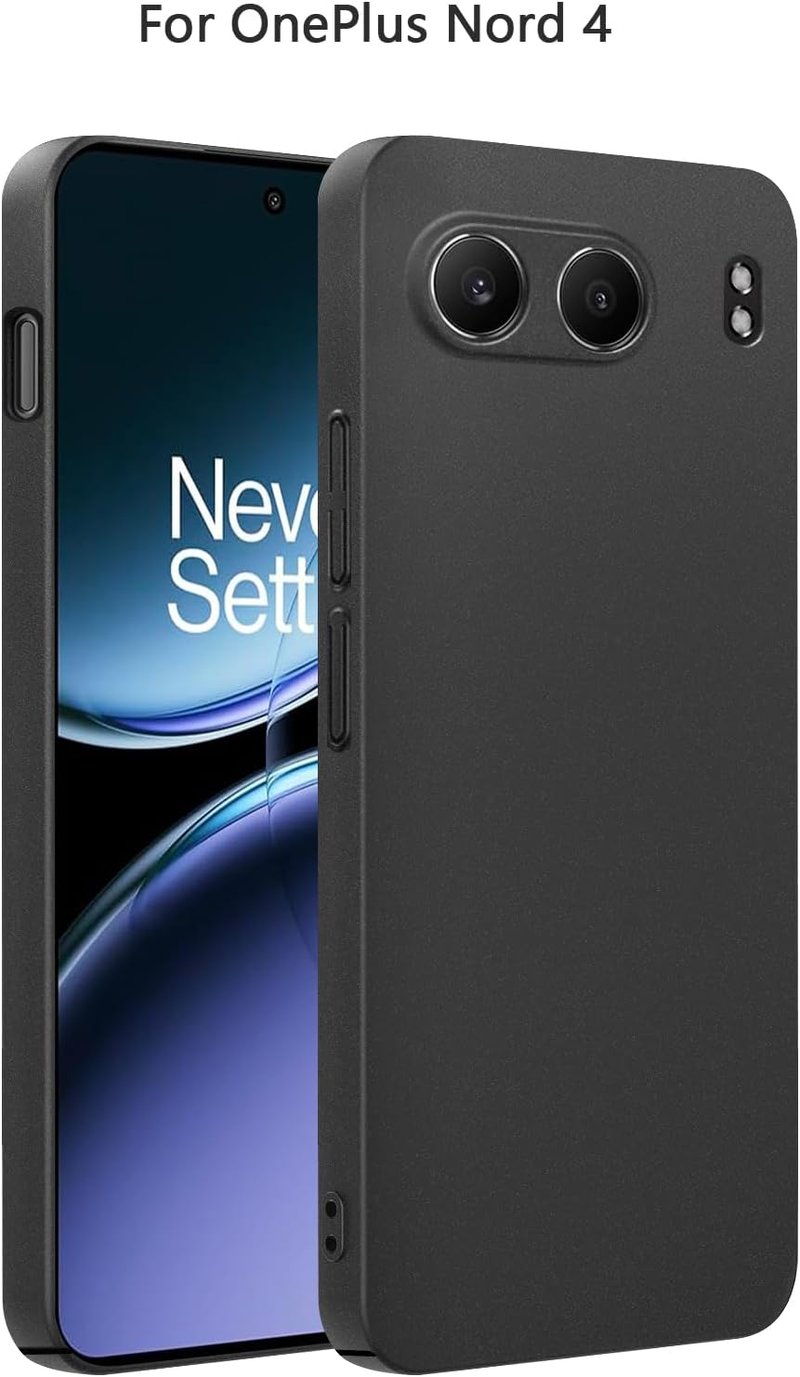 Bastmei OnePlus Nord 4 Ultravékony Tok - Mattfekete PC Hátlap, Kameravédelem, Csúszásgátló Bevonat, Könnyű Védőtok Kompatibilis OnePlus Nord