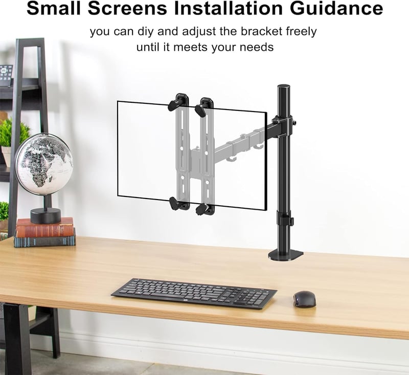 Suptek Univerzális VESA Adapter Monitortartóhoz - 13-27" Képernyőkhöz, 75x75/100x100mm, 8kg Teherbírás, Fekete Acél Keret