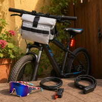 Mestský cyklo-set: okuliare + zadné svetlo + taška + hadica + zámok 1