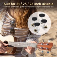 MuzcYM Ukulele Hangolókulcsok - 2L2R Klasszikus Stílusú Hangológépek 4 Húros Ukulele és Gitár Basszushoz - Fekete Acélötvözet 3