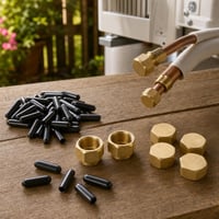 Sada krytiek na klimatizáciu: 100ks 2mm zátky + 2ks 3/4" matice + 4ks 5/8" krytky + 40ks 10mm koncovky 1