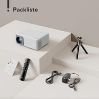 AKIYO O1 Mini Projektor 1080P Támogatással, 15000L Fényerő, 250" Képméret, ±50° Keystone, 50% Zoom, Okostelefonhoz, TV Stickhez Kompatibilis 7