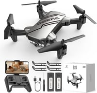 DEERC D20 Összecsukható Mini Drón HD 720P Kamerával, WiFi FPV Élő Közvetítéssel, 2 Akkumulátorral, Hosszú Repülési Idővel, Gesztus Vezérléss 1