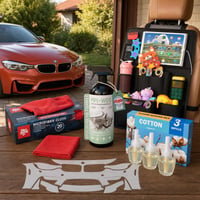 Pachet Îngrijire Auto: 7 folii protecție + 20 lavete microfibră + organizator scaun + odorizant 1