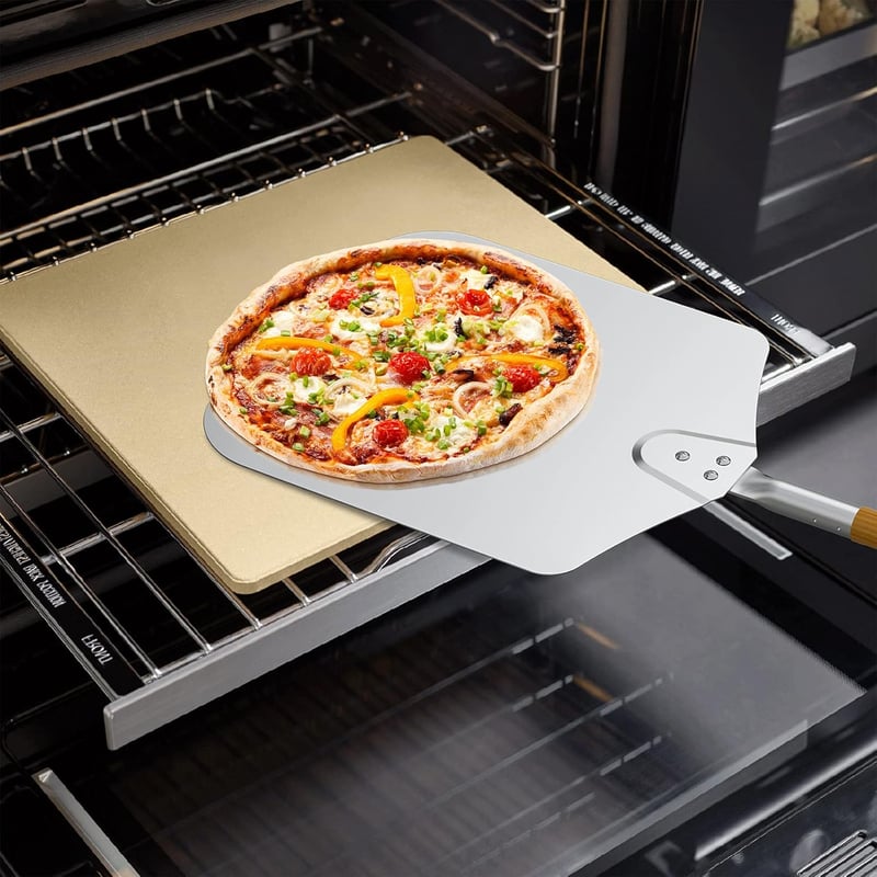 Mimiuo Pizzakő 33x33 cm Cordierite Sütőhöz és Grillhez Kenyérhez Süteményhöz