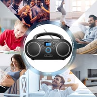 Hordozható Bluetooth CD-rádió USB-vel és AUX bemenettel - Fekete 8