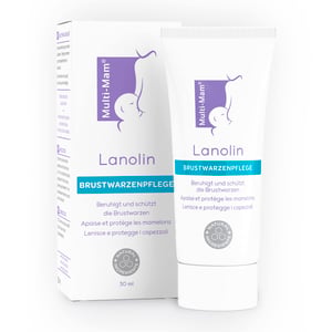 Multi-Mam Lanolin Krema za njegu bradavica - 100% Prirodna zaštita za suhe i ispucale bradavice - Bez okusa i mirisa - 30 ml