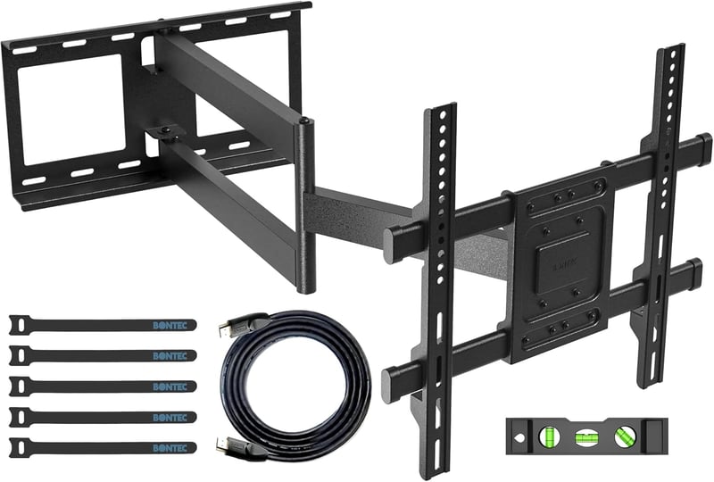 BONTEC TV Fali Tartó 32-70" Képernyőkhöz - Extra Hosszú 850mm Karos Konzol, 60kg Teherbírás, Dönthető, Forgatható, VESA 400x400mm