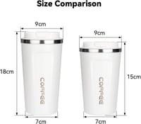 ERBO Rózsaszín Termobögre 380ml - Cseppmentes Kávéspohár Fedéllel, Környezetbarát Utazóbögre 7