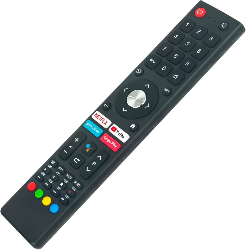 ALLIMITY Távirányító TEKLIO Smart LED TV-hez - TK32HSA11 és TK40HSA11 Modellekhez - Programozás Nélküli Használat, 10m Hatótáv, Ergonomikus 