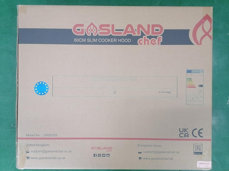 Gasland Chef SR60SS Páraelszívó 60 cm Rozsdamentes Acél Érintőképernyős Vezérlés 202 m³/h Szénszűrő LED Világítás - 60 cm, Silver