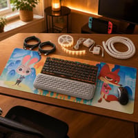 Hangulatos gamerbázis: 2 db USB-C kábel + 5 m LED szalag + XXL egérpad + kábelrendező + L-es csuklótámasz 1