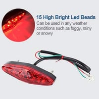 12V Univerzális 15 LED Motorkerékpár Hátsó Féklámpa Stop Lámpa ATV Dirt Bike Quad B változat - Használt, hiányos (állapot: lásd a 2. képet) 6