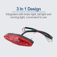 12V Univerzális 15 LED Motorkerékpár Hátsó Féklámpa Stop Lámpa ATV Dirt Bike Quad B változat - Használt, hiányos (állapot: lásd a 2. képet) 7