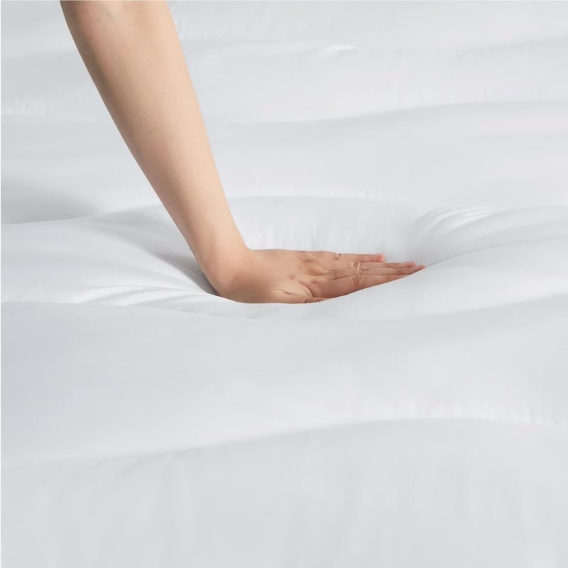 Bedsure Matracvédő 90x200 cm - 4 cm Vastag Steppelt Poliészter Párna Matracra, 38 cm-es Mély Zsebekkel, Mosható, Légáteresztő, Csúszásgátló 