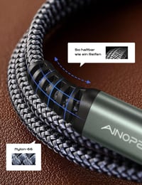 Samsung Galaxy kompatibilis AINOPE Micro USB 3.0 merevlemez-kábel 0,5m, USB-C és A csatlakozóval 6