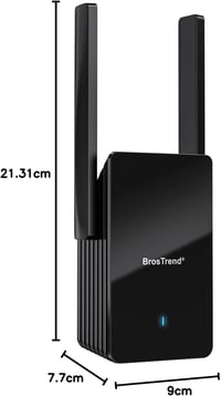 BrosTrend WiFi 6 AX3000 Jelerősítő - Gigabit LAN Portos Internet Erősítő, 2402Mbps 5GHz & 574Mbps 2.4GHz DualBand, WPA3, Vezetékes LAN Csatl 8