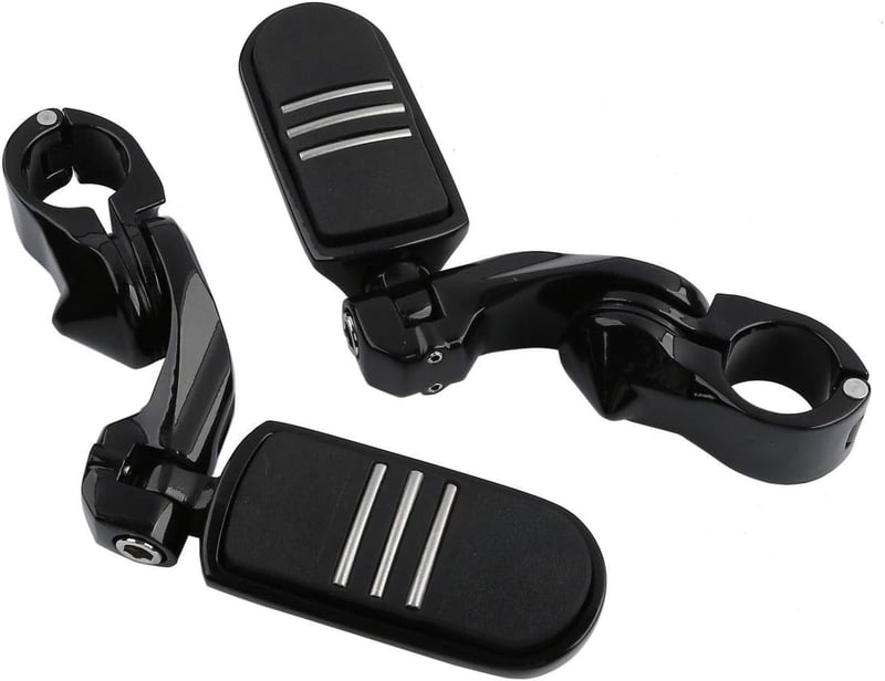 Harley Touring modellek univerzális fekete lábtartó - TCMT 32mm-es rövid, döntött highway peg