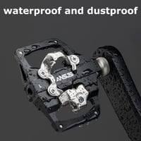 ANSJS 2 az 1-ben SPD Kerékpár Pedál - CNC Alumínium Csúszásmentes Klickpedál Szett BMX MTB Trekking Hegyi és Országúti Kerékpárokhoz, 9/16"  - Black 7